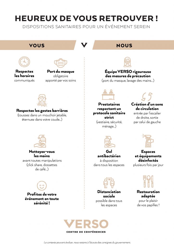 Dispositions sanitaires verso